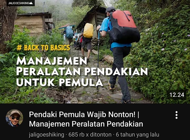 Manajemen Peralatan Pendakian